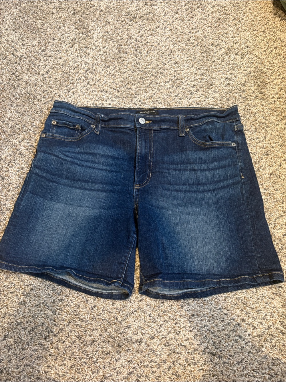 Banana Republic Dark Blue Denim Jean Shorts